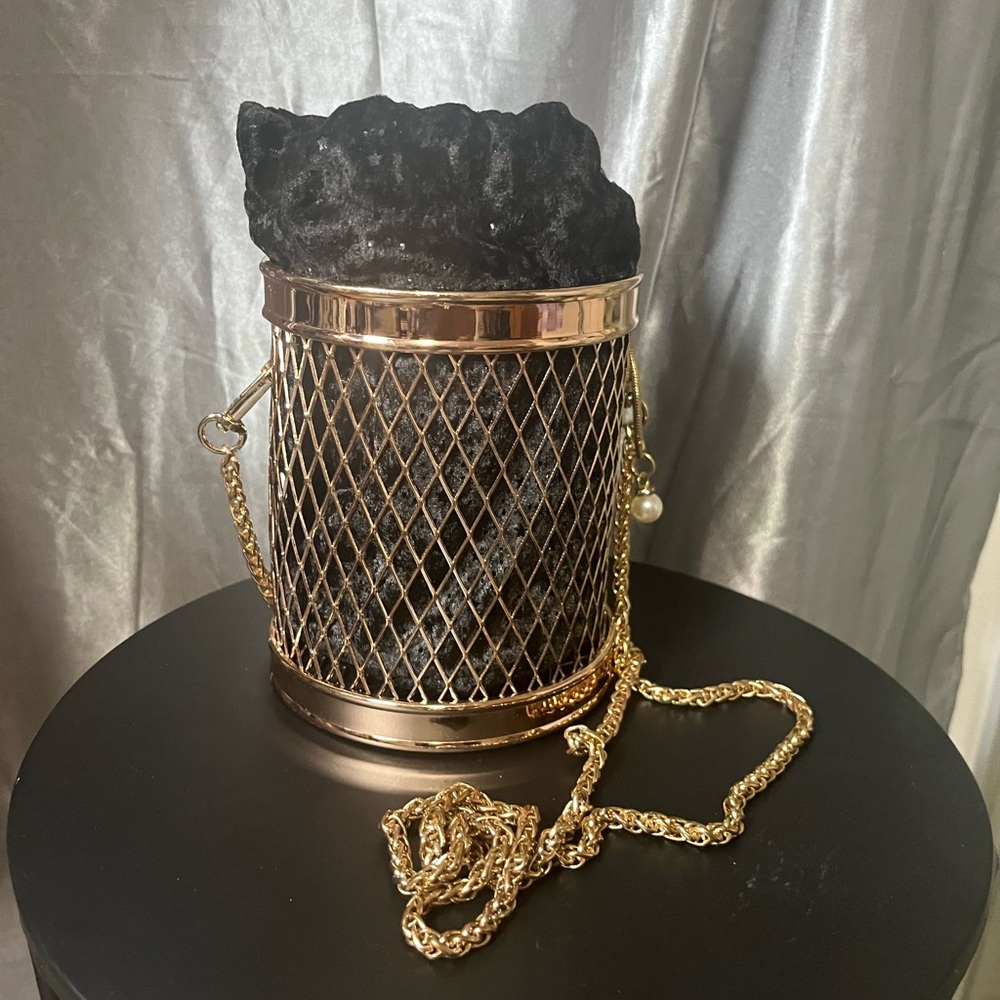 Elegant Black and Gold Chain Bag